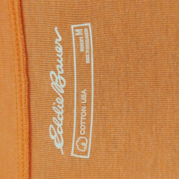 NWT Eddie Bauer Women's Orange V-Neck Top M - Picture 3 of 5